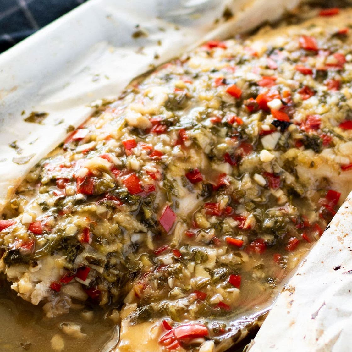 Baked Barramundi Fillet with Thai Sauce