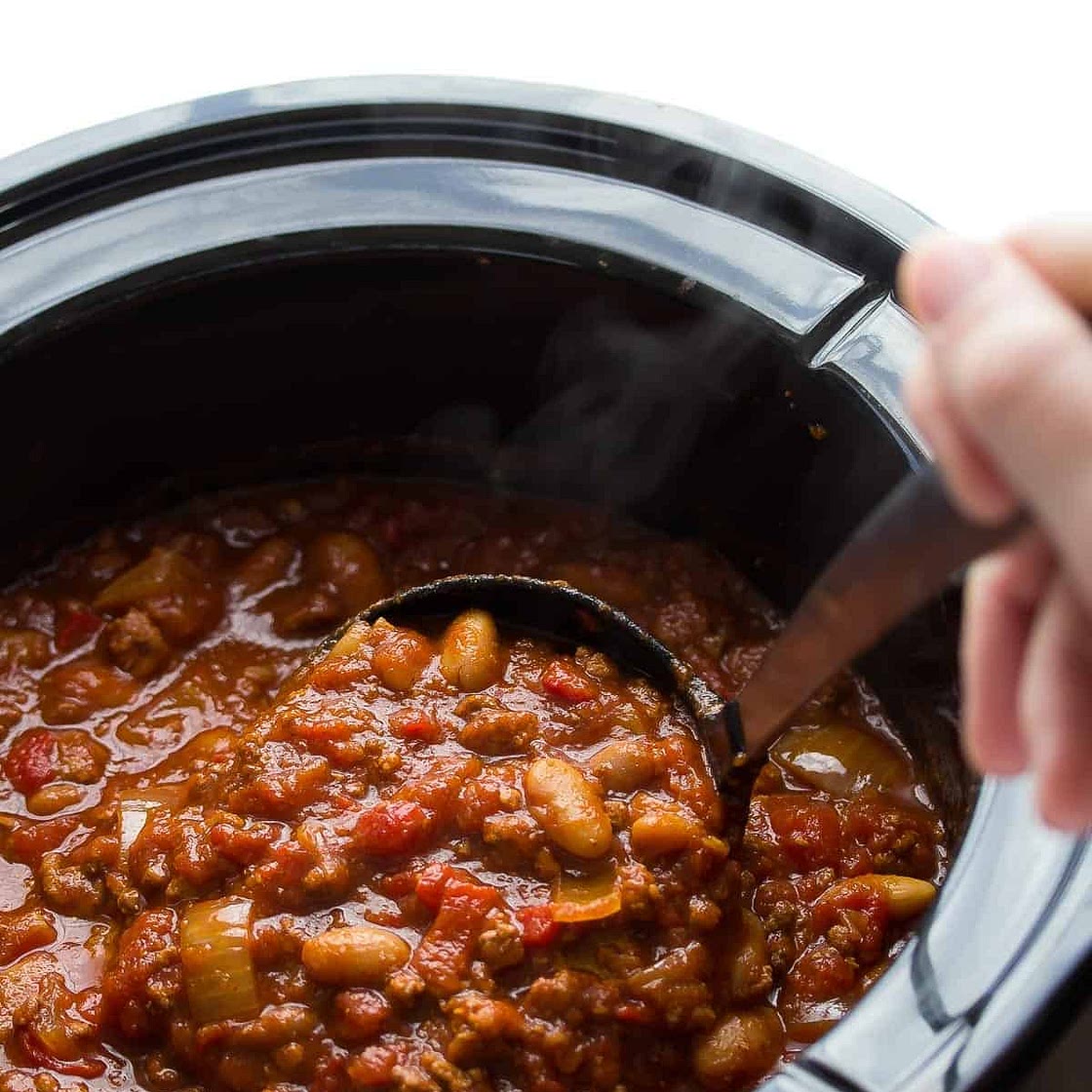 Slow Cooker Roasted Red Pepper Chili