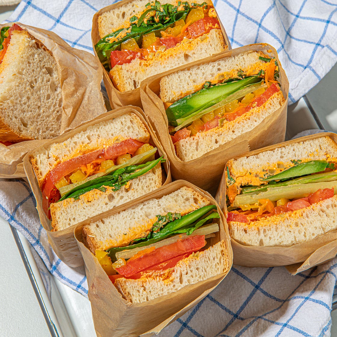 Big summer veggie sandwich