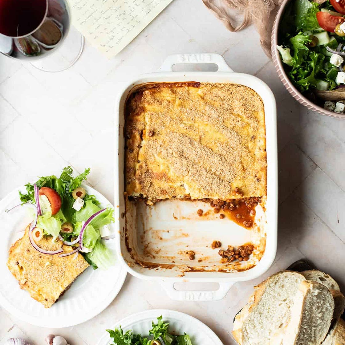 Vegetarian Lentil Moussaka
