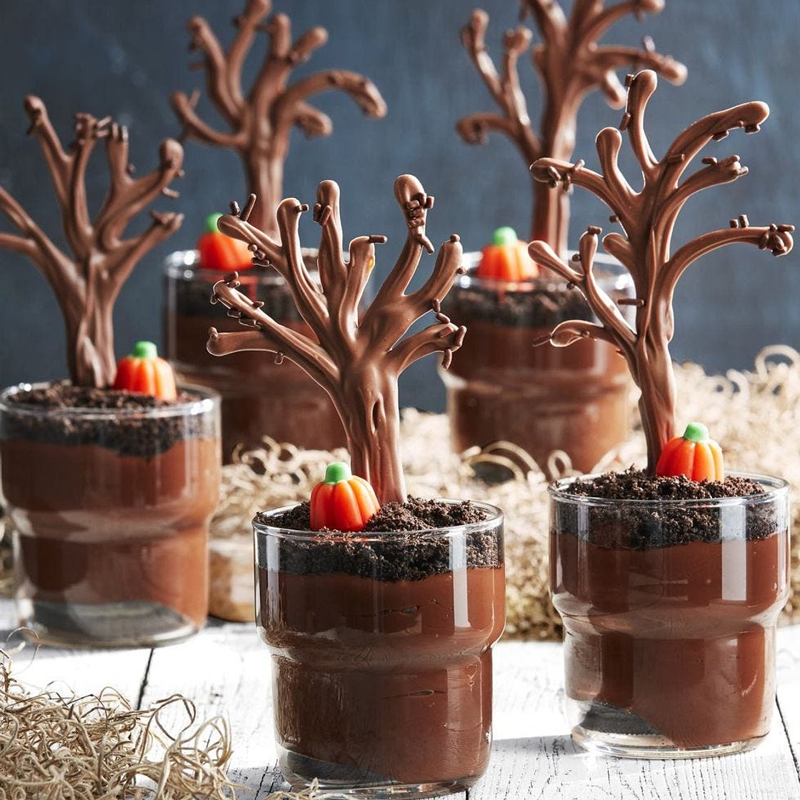 Spooky Forest Pudding Cups