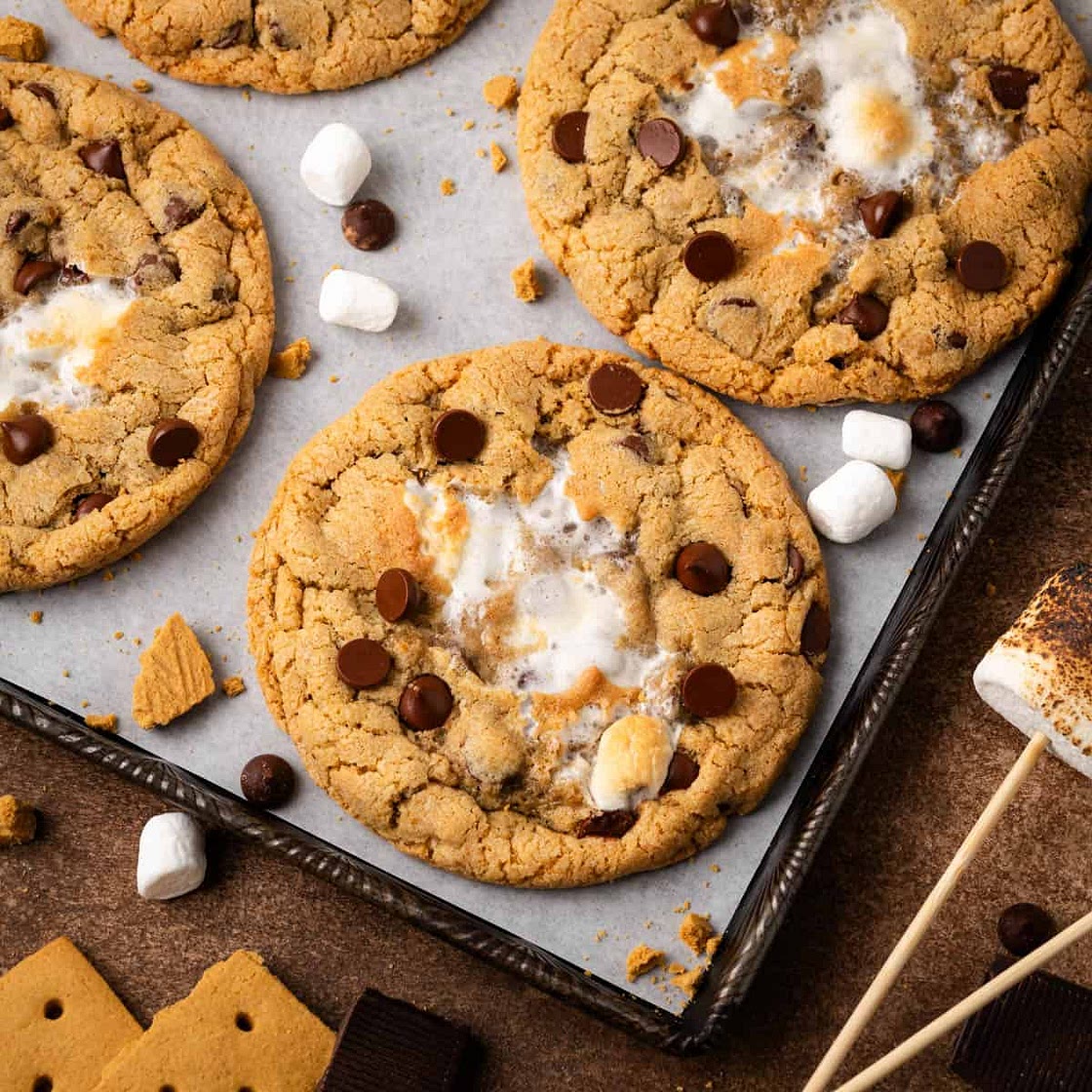 Gluten Free S'mores Chocolate Chip Cookies