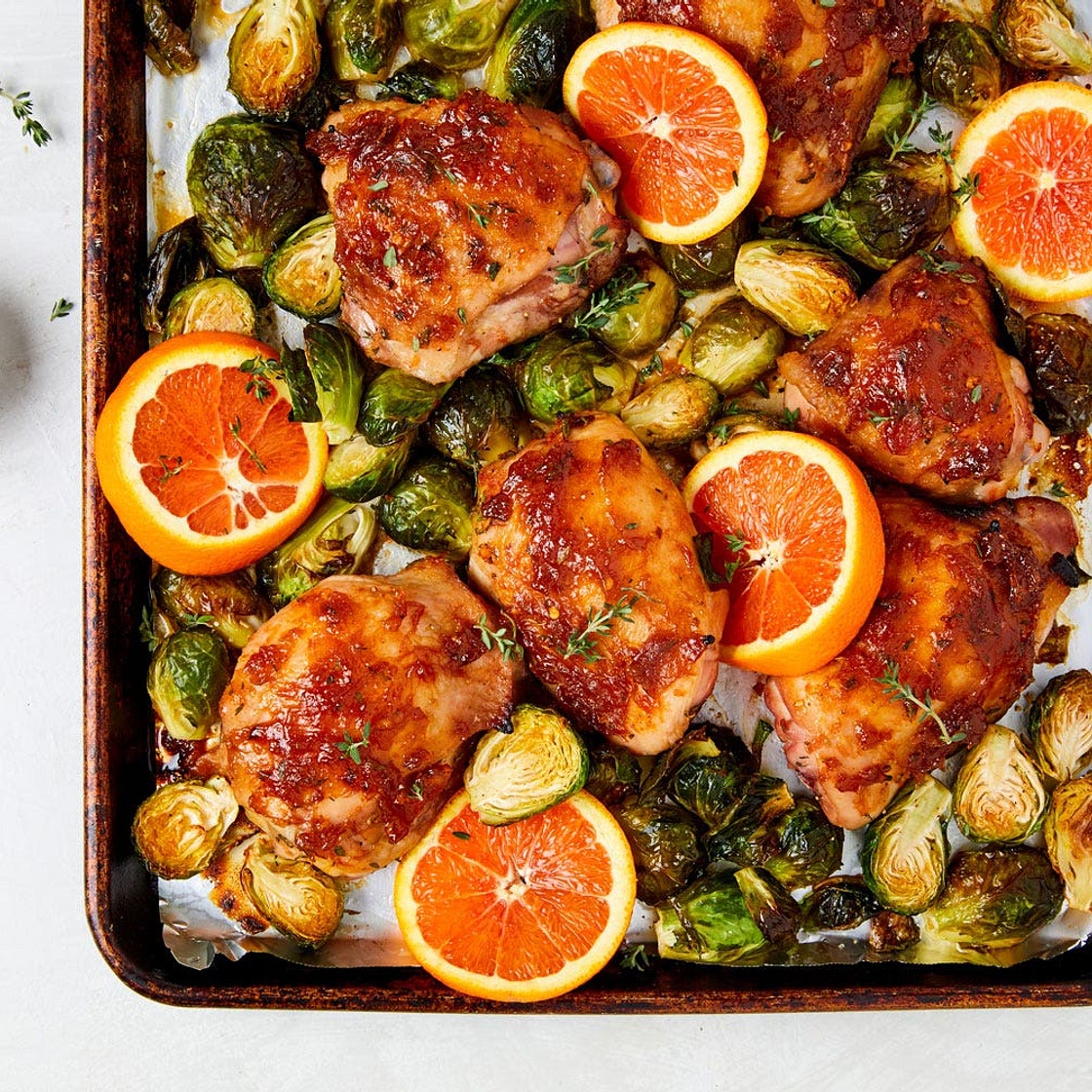 Sheet Pan Citrus-Glazed Chicken