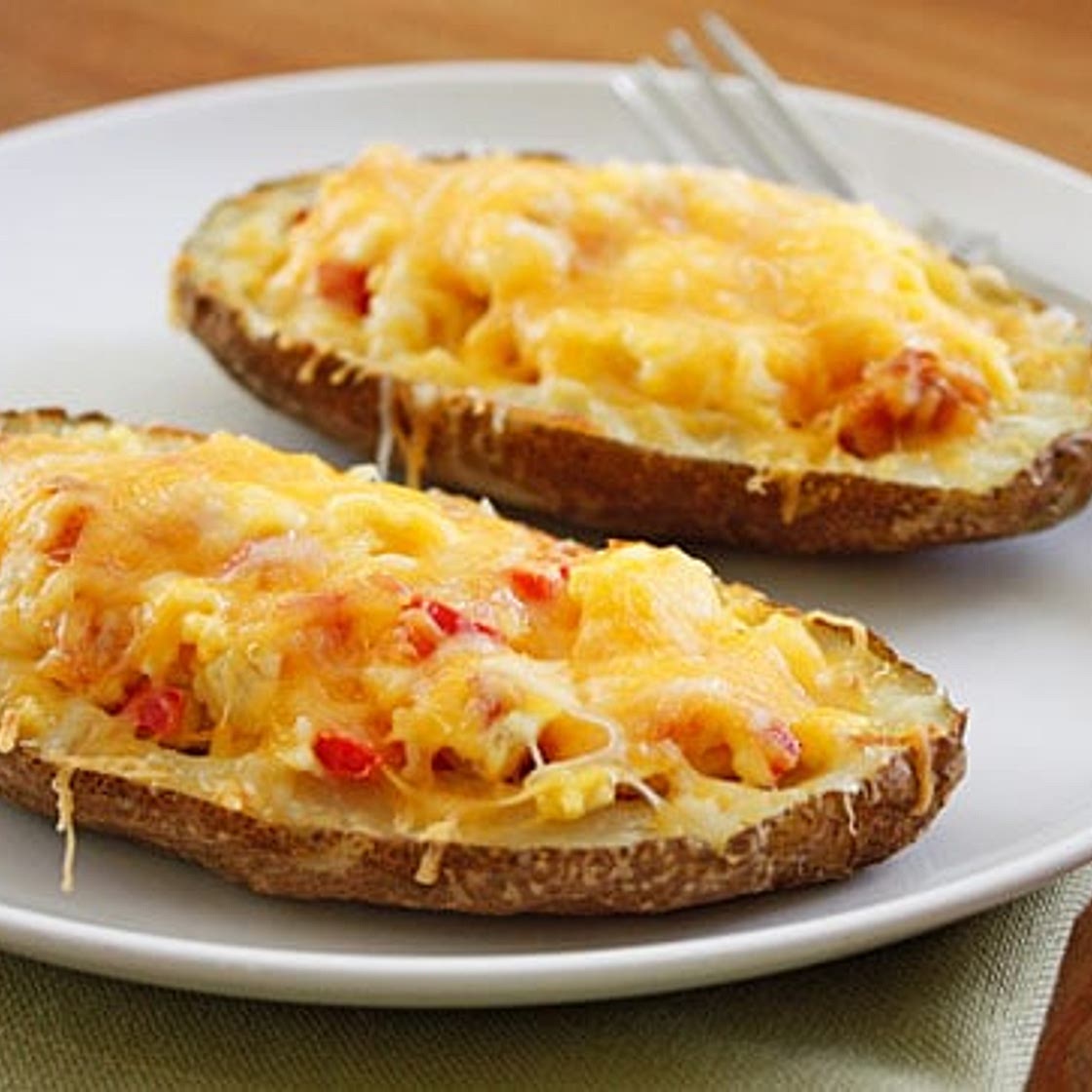 Western Omelet Breakfast Potato Skins