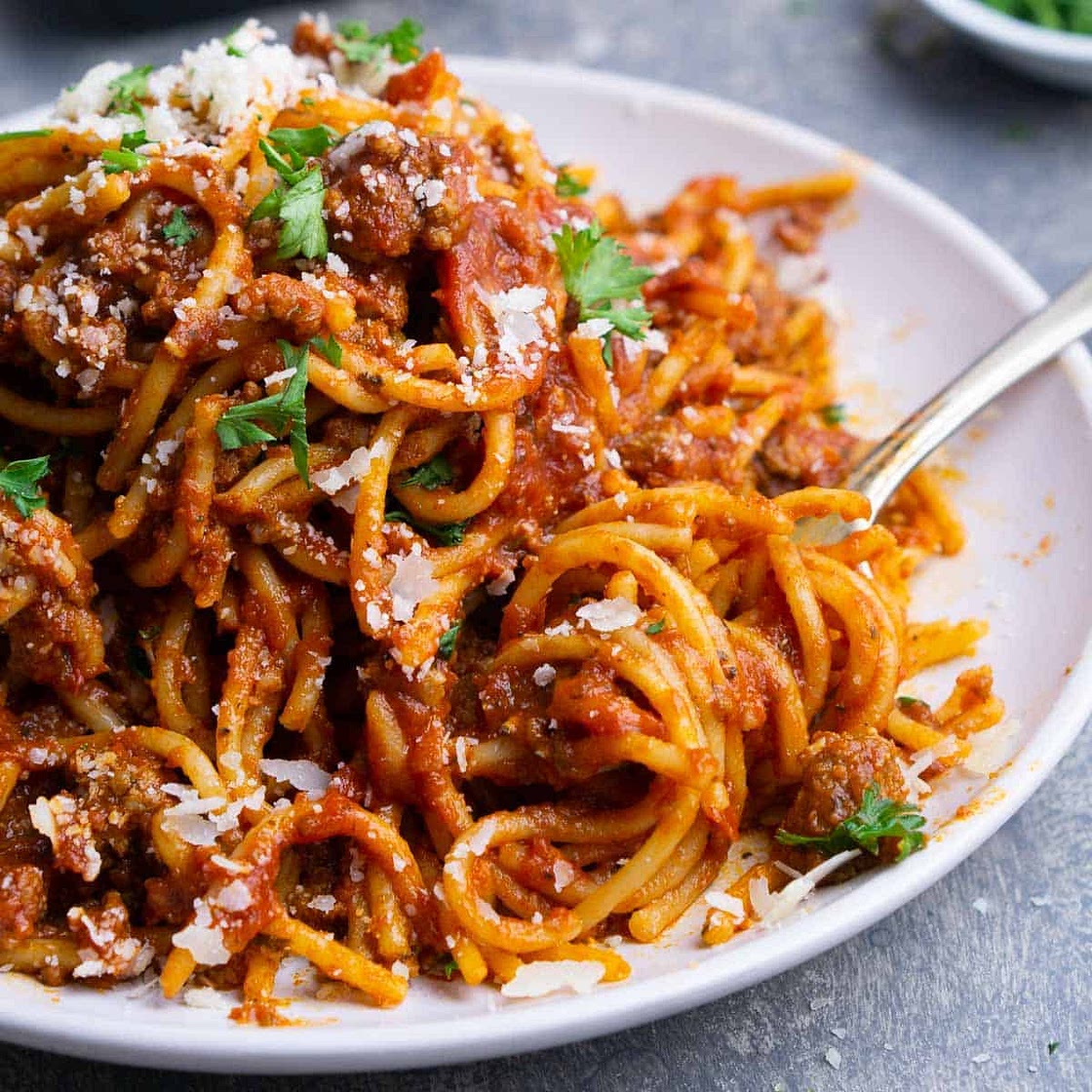 Instant Pot Spaghetti and Meat Sauce