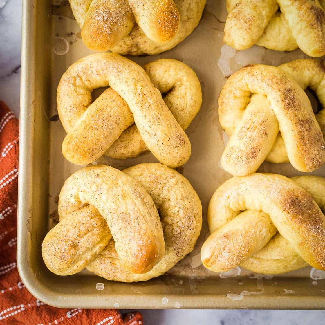Homemade Cinnamon Sugar Soft Pretzels