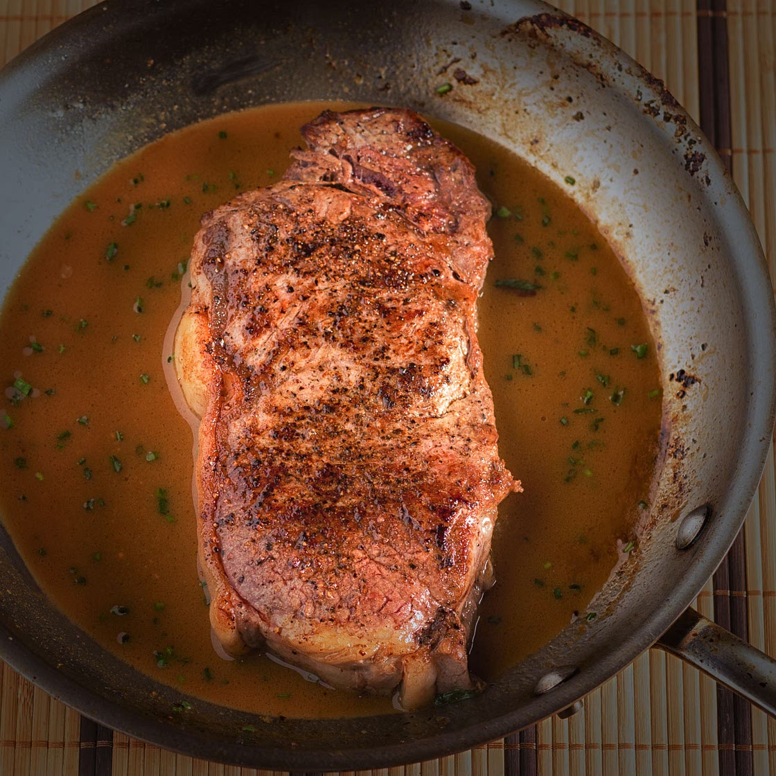 pan fried steak with dijon white wine sauce