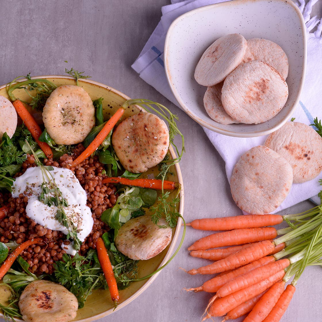 Ensalada de lentejas con yogur
