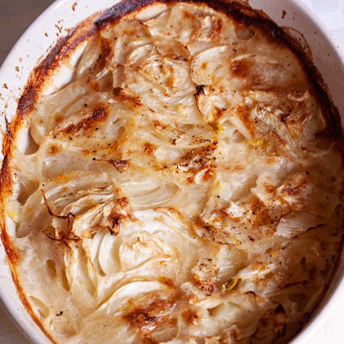 Fennel Gratin With Coconut Milk