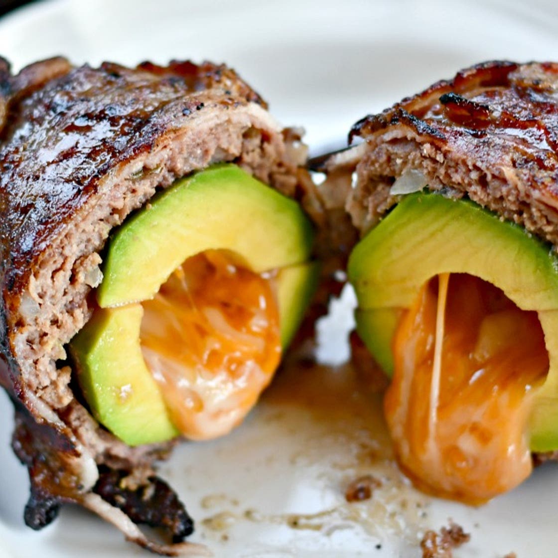 Bacon-Wrapped Avocado Burger Bombs