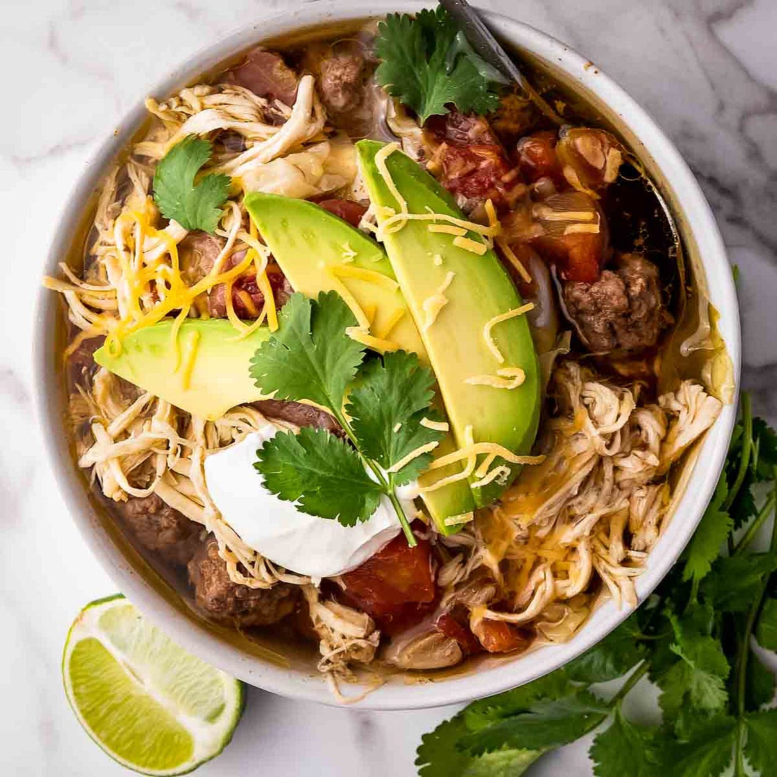 Hearty Crock Pot Chicken Taco Soup