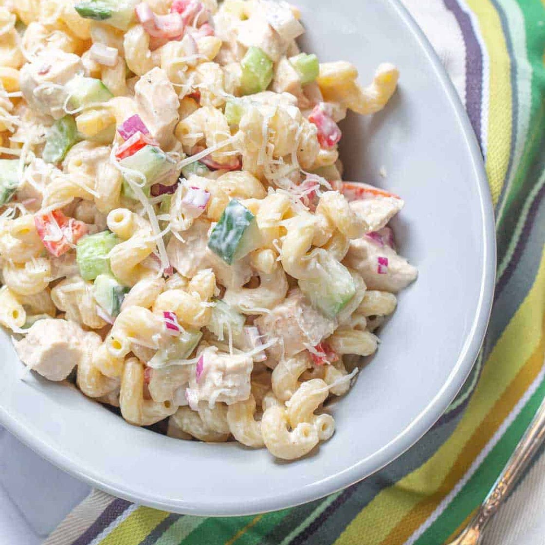 Creamy Balsamic Chicken Pasta Salad