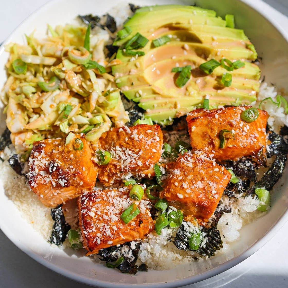 Spicy Salmon Crunch Bowl