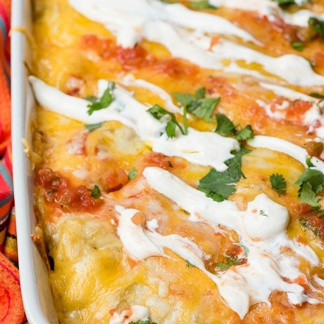 Christmas Breakfast Enchilada Casserole