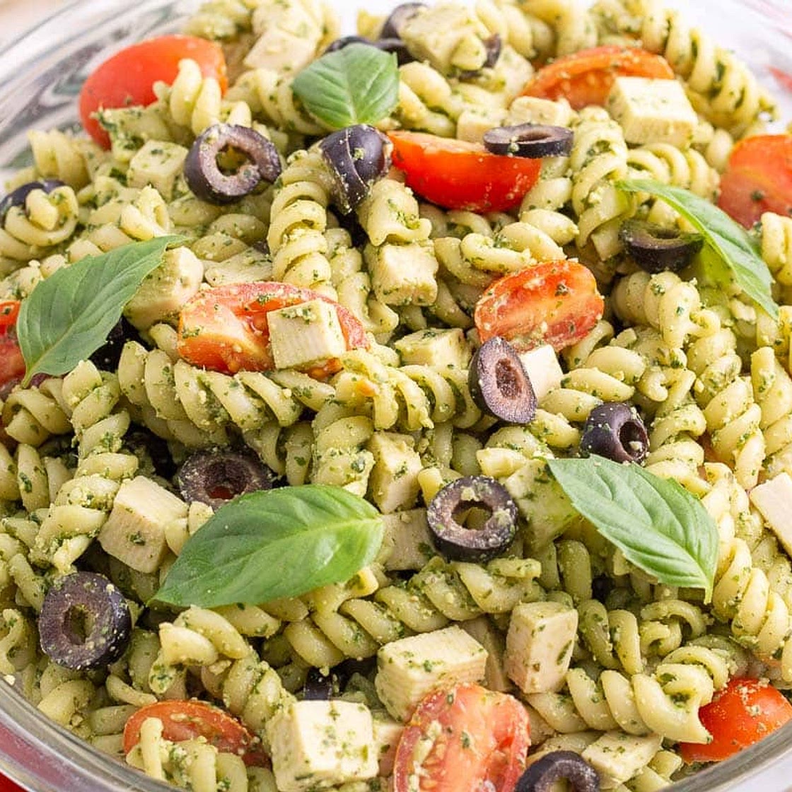 Vegan Pesto Pasta Salad