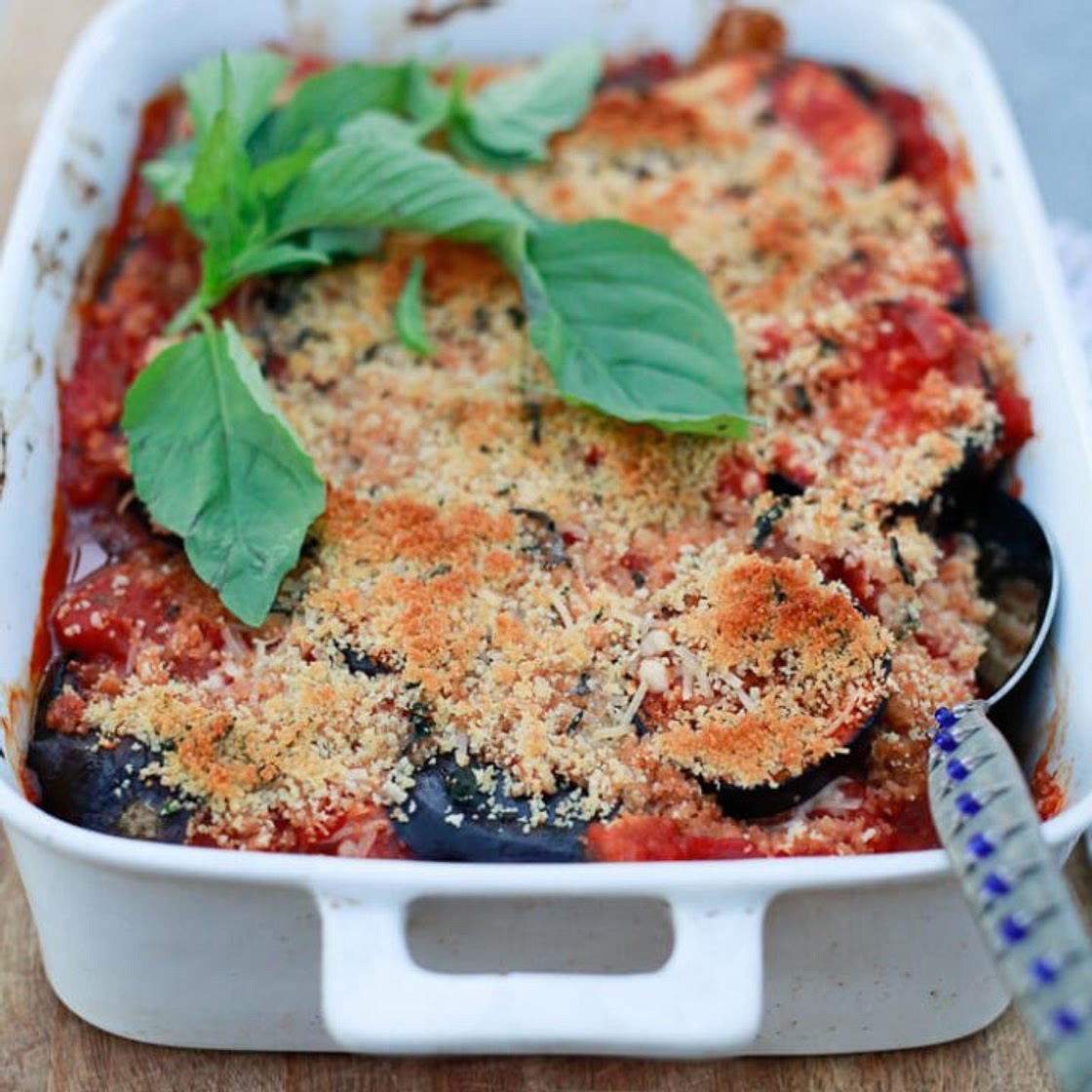 Vegan Baked Eggplant Parmesan
