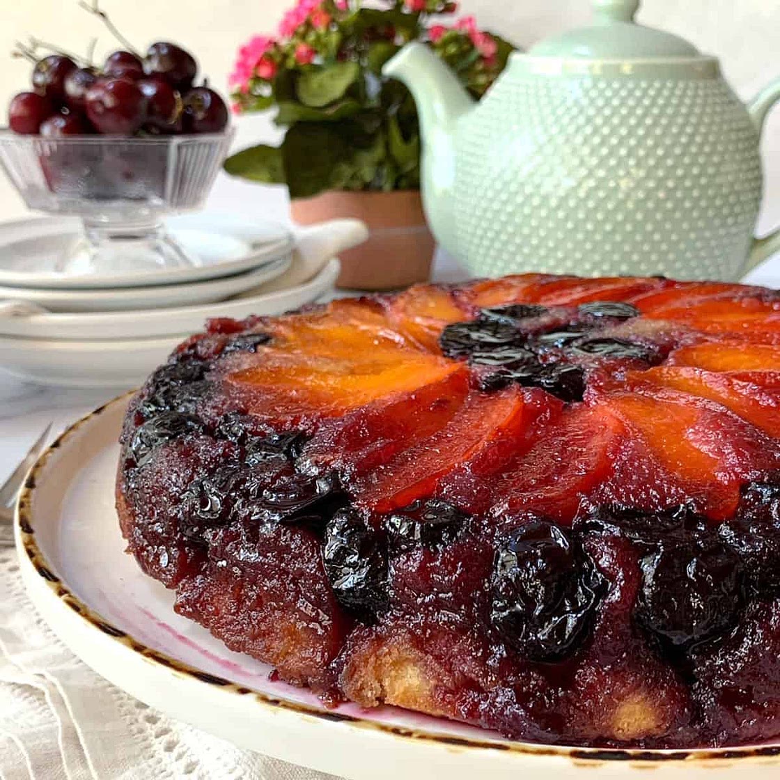 Apricot Cherry Upside Down Cake