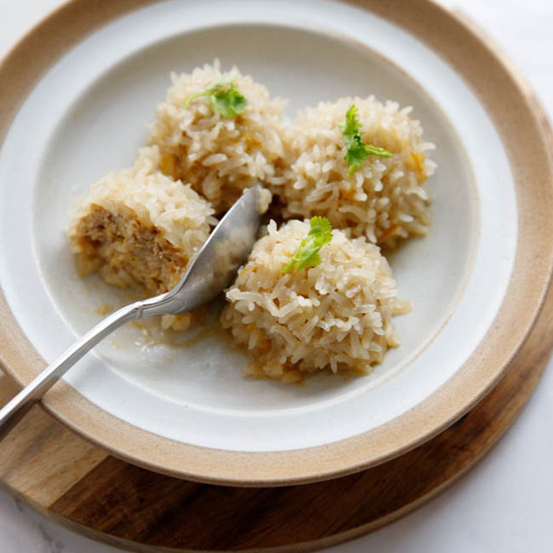 Steamed Meatballs With Sticky Rice (Pearl Balls)