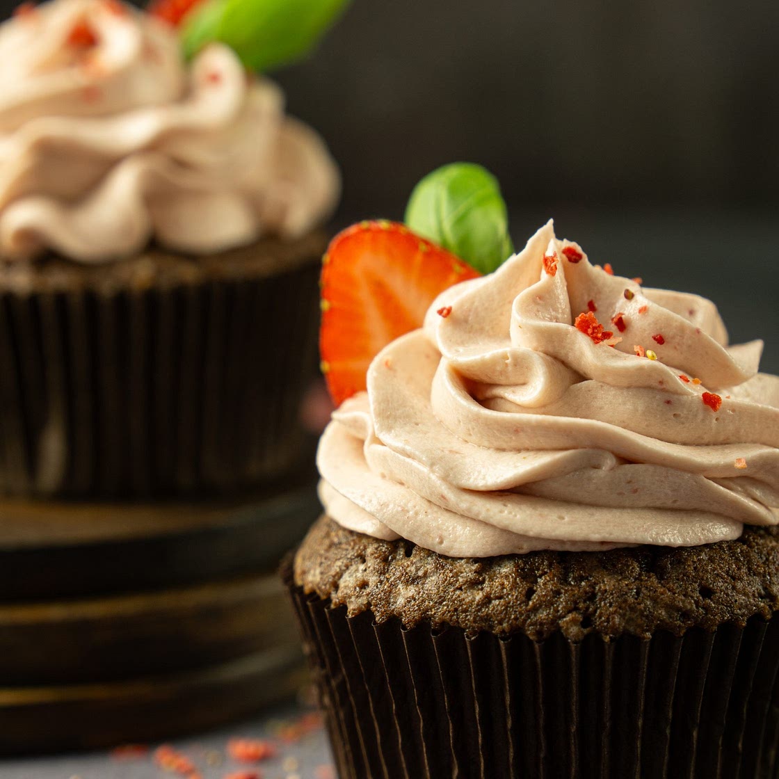 Chocolate Strawberry Cupcakes