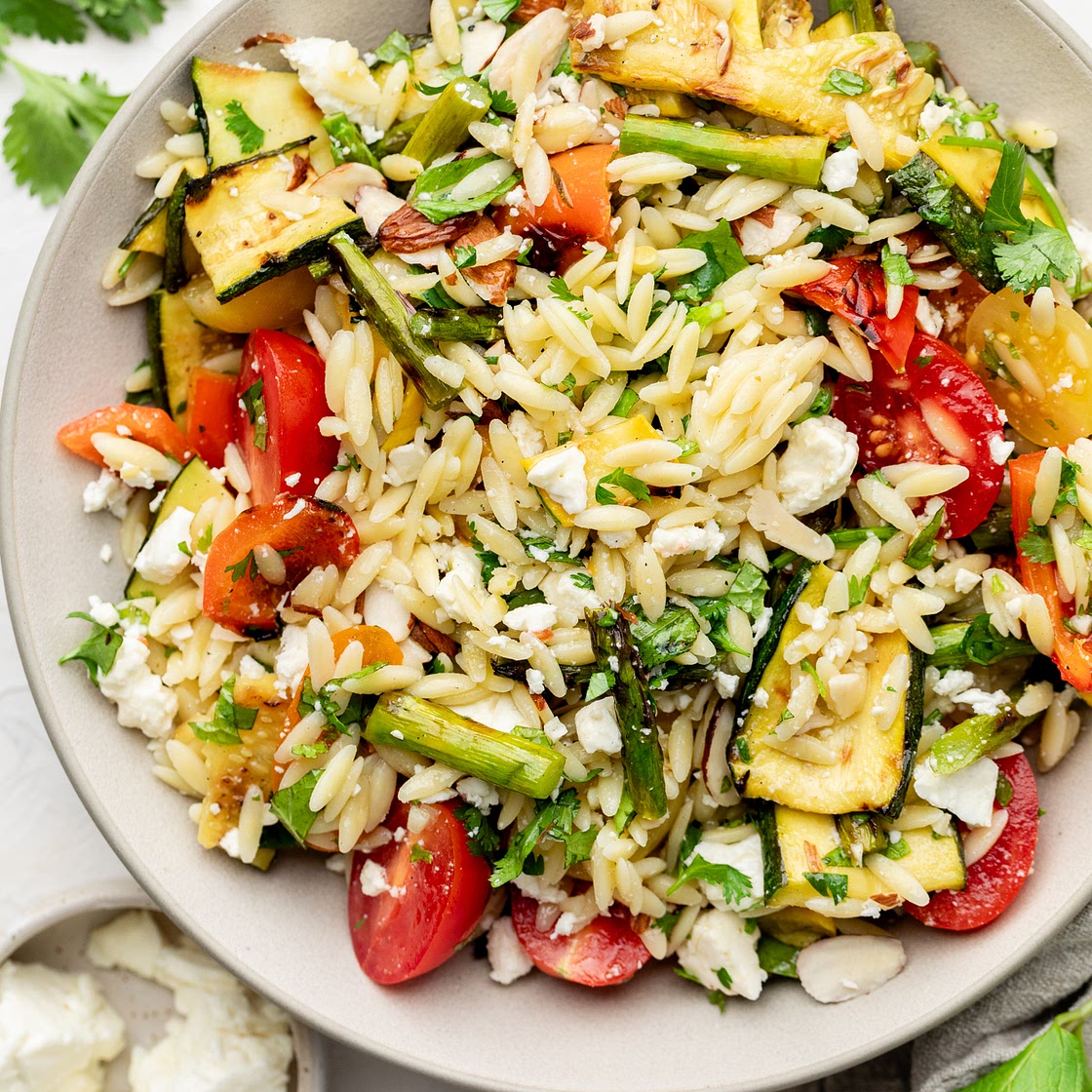 Grilled Vegetable Orzo Pasta Salad
