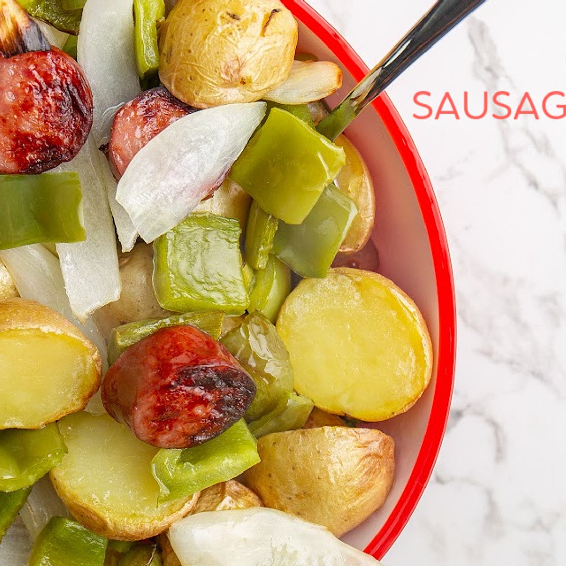 Flavorful Sausage, Potato, and Onion in the Air Fryer