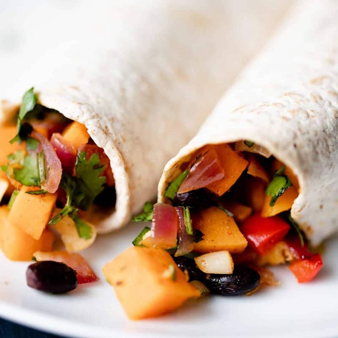 Black Bean Sweet Potato Burritos