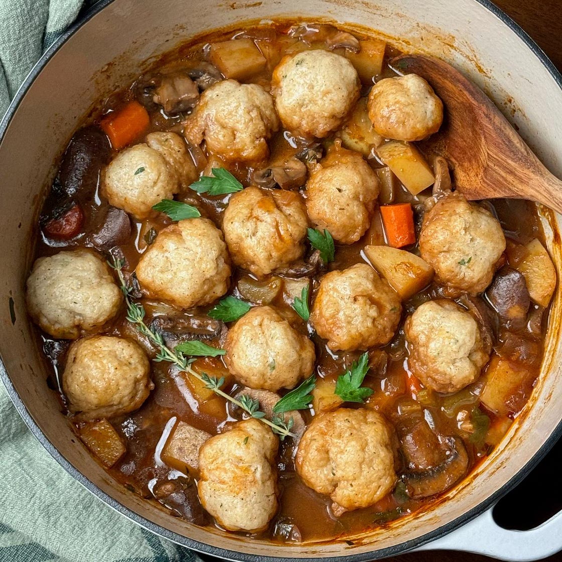 Vegan Stew And Dumplings