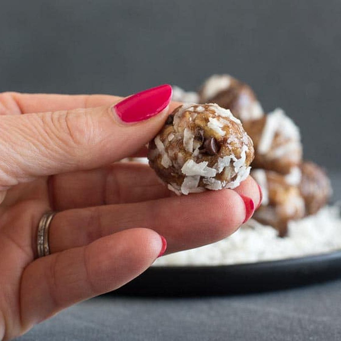 Low FODMAP Almond Joy Energy Bites