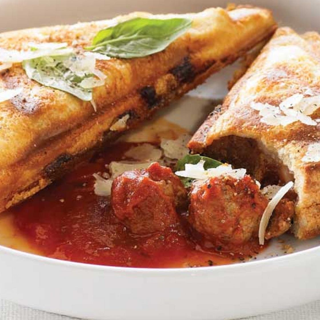 Italian Meatballs, Tomato and Parmesan Jaffle