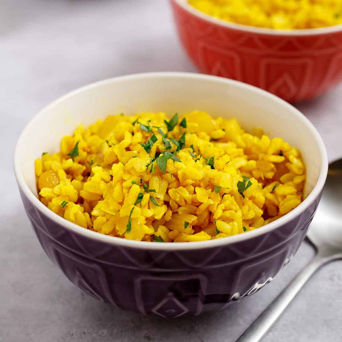 Mediterranean Yellow Rice With Brown Basmati