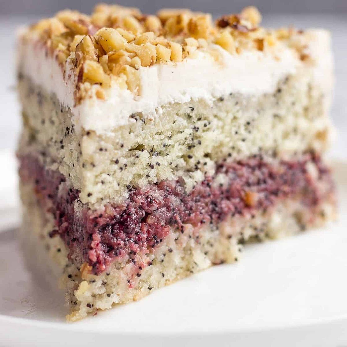 Vegan Poppy Seed Layer Cake