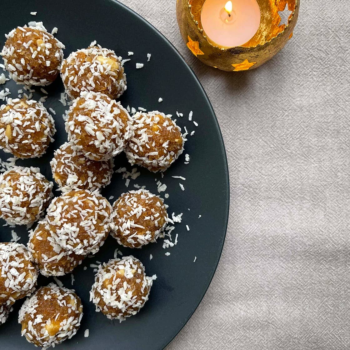 Diwali Coconut and jaggery laddos