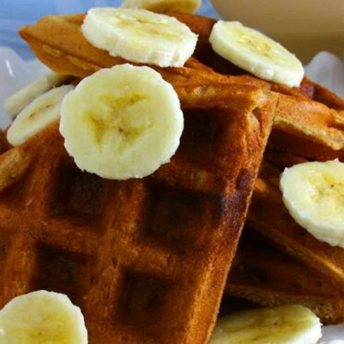 Vegan Peanut Butter Banana Waffles