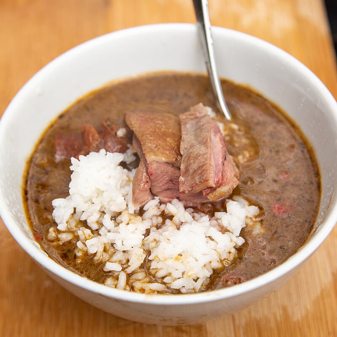 Wild Duck Gumbo with Crispy Duck Breasts Recipe - Andrew Zimmern