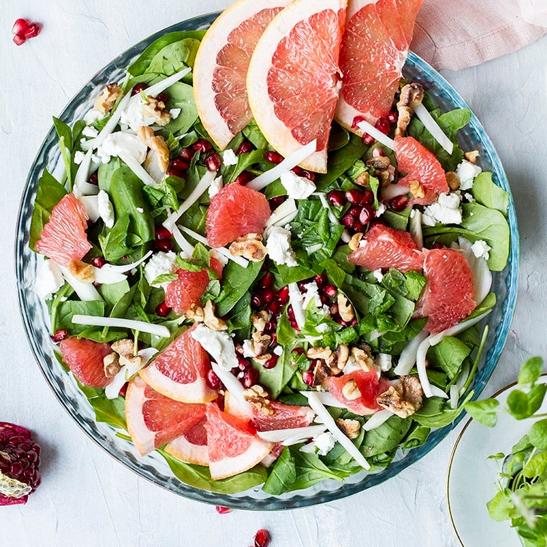 Fennel Grapefruit Salad with Pomegranate Vinaigrette