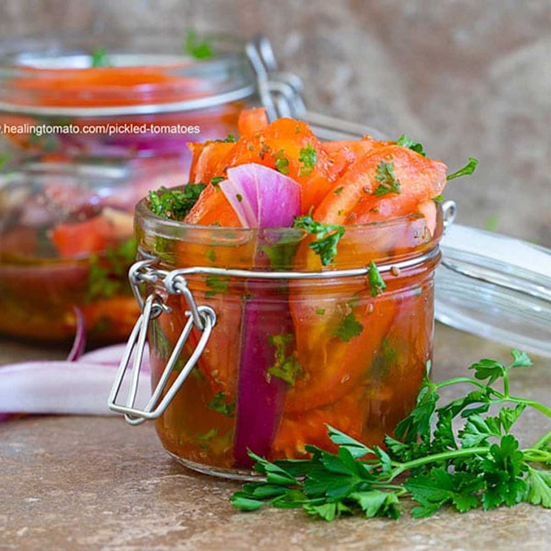 Summer Pickled Tomatoes