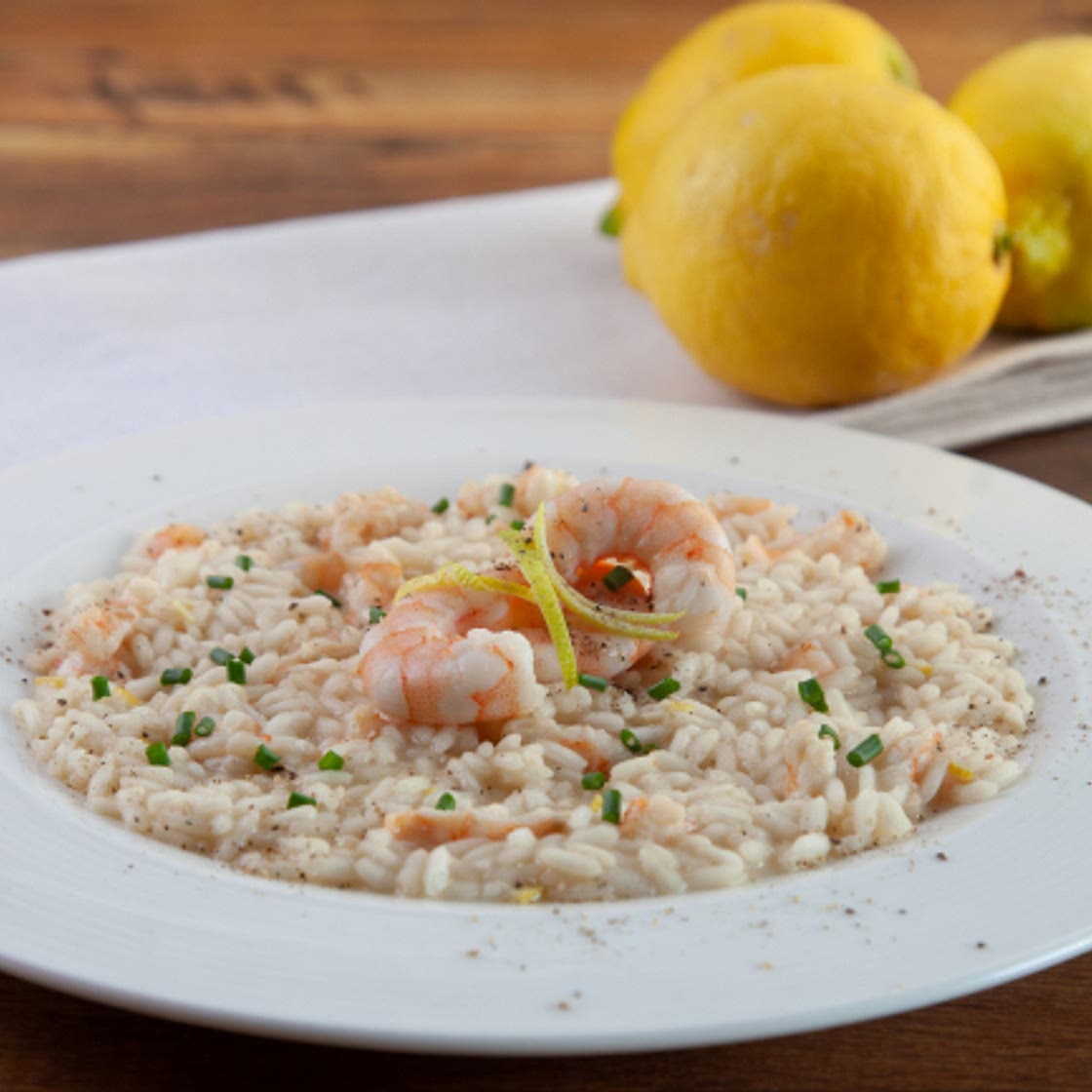 Risotto al limone e gamberetti