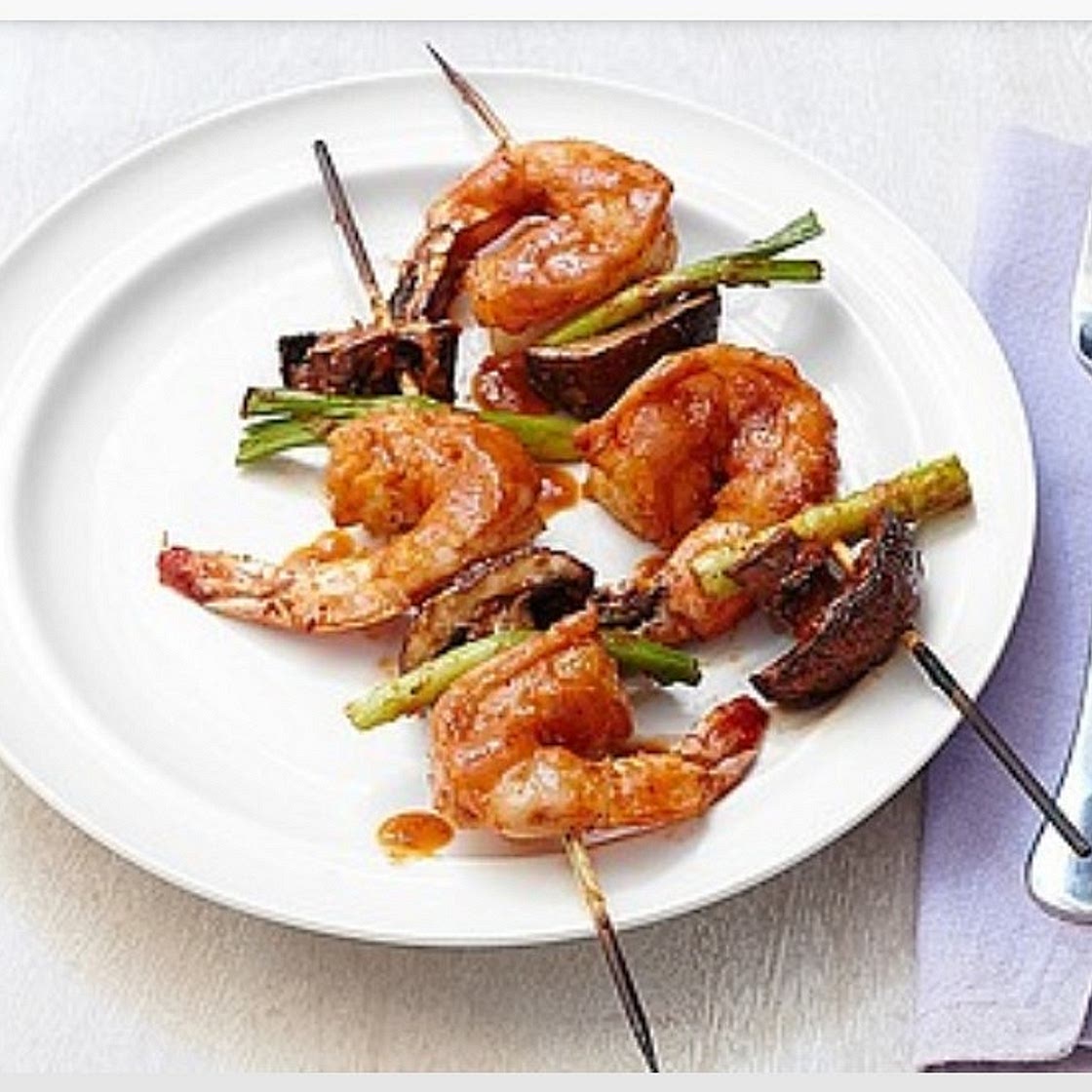 SHRIMP KEBABS WITH CURRY-COCONUT GLAZE