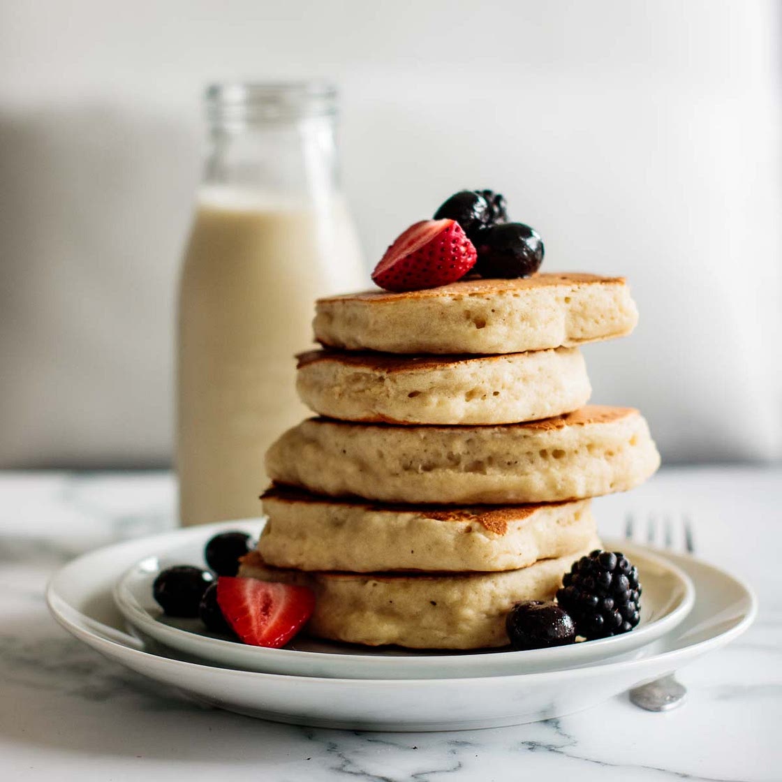 Fluffy Sourdough Pancakes