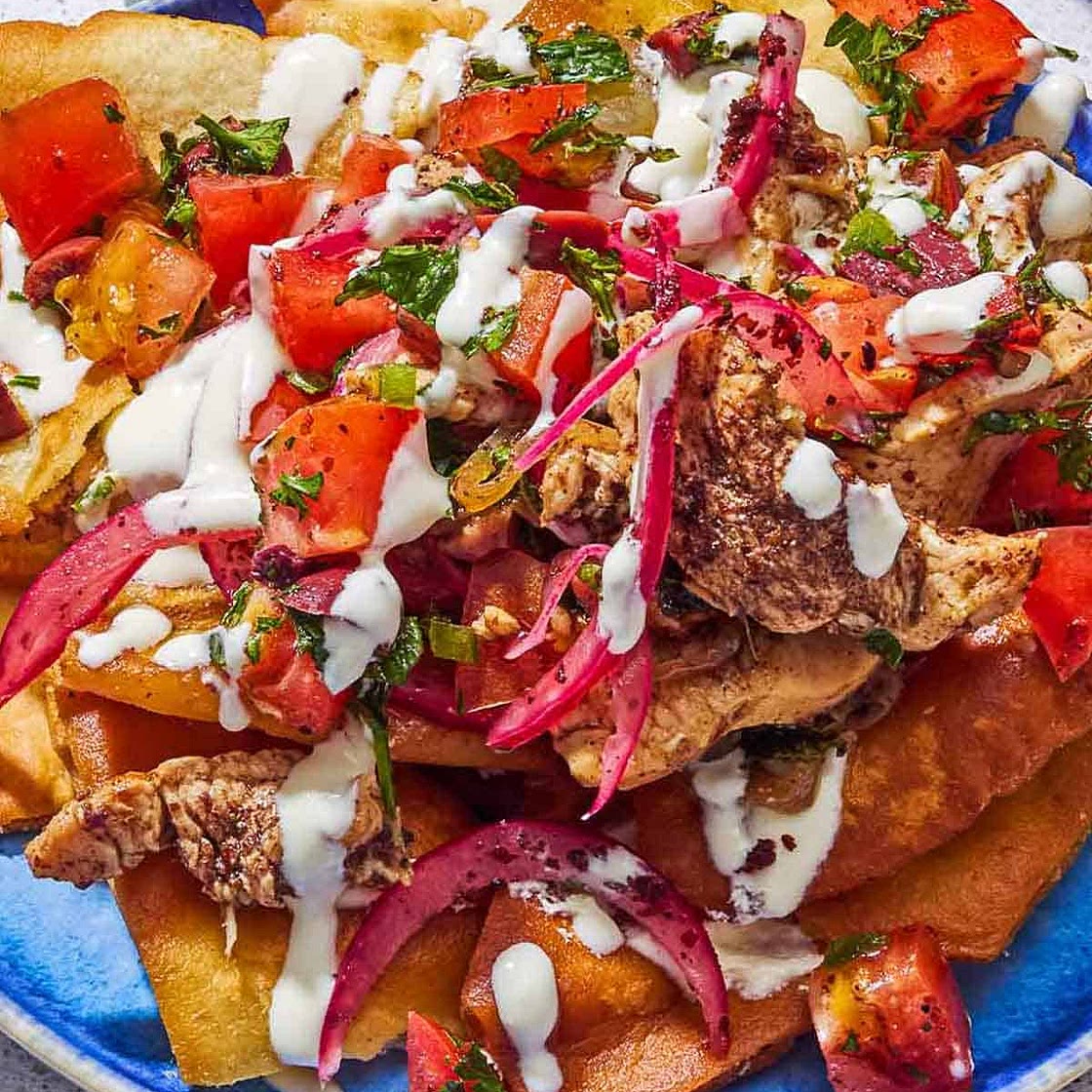 Mediterranean Chicken Nachos