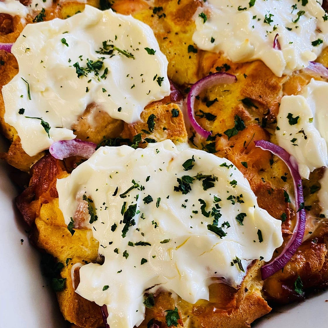 Lox and Bagel Casserole