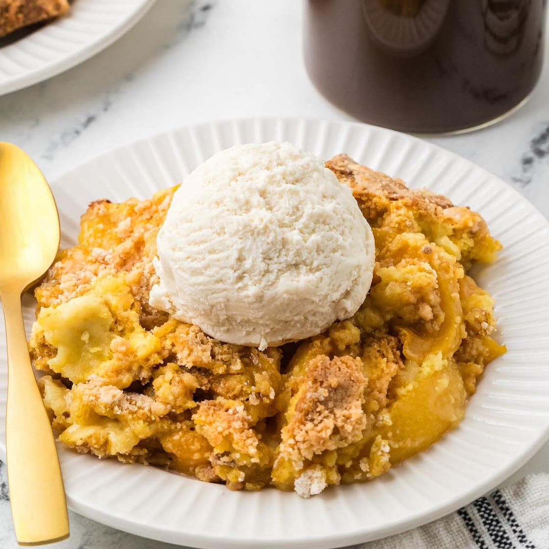 Peach Cobbler with Cake Mix