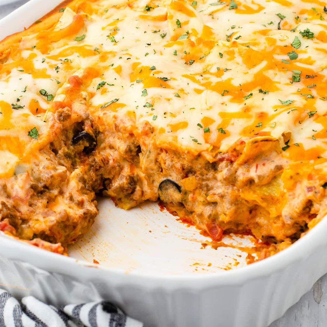Cheesy Mexican Lasagna