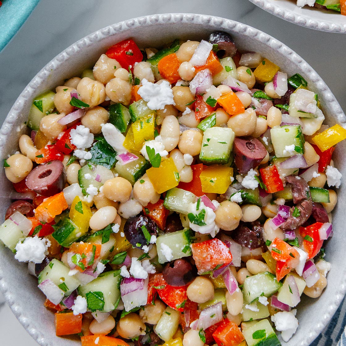 Mediterranean Dense Bean Salad (Viral TikTok Recipe)