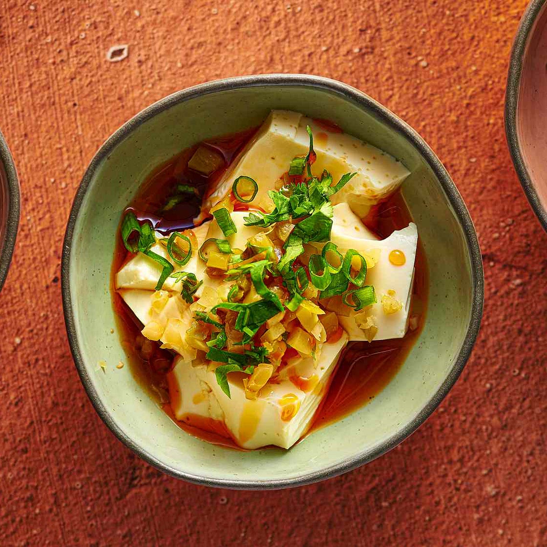 Silken Tofu with Soy Sauce and Chili Oil Recipe