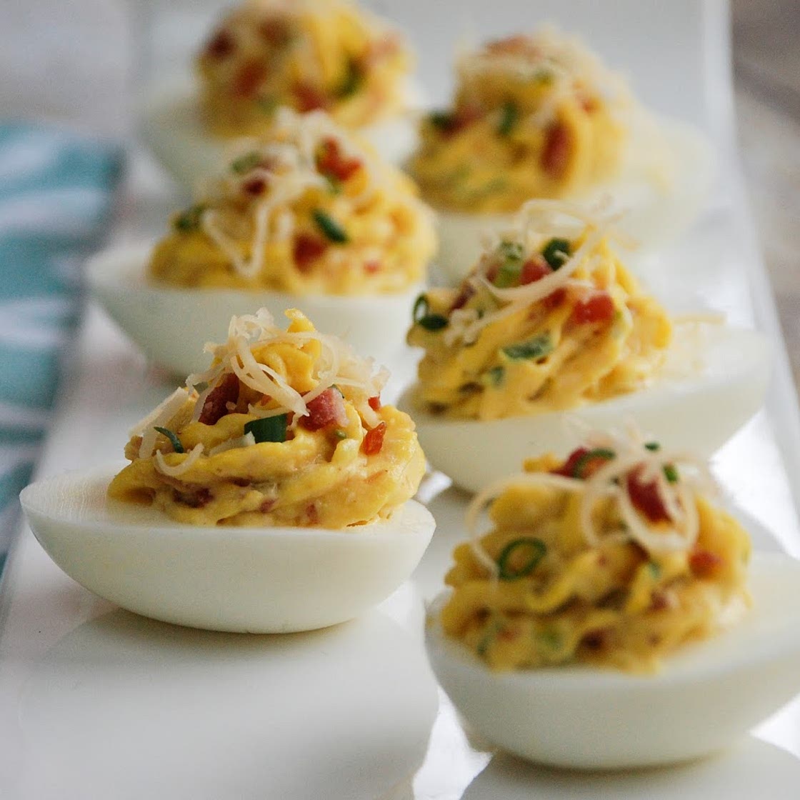 Smoked Gouda Deviled Eggs