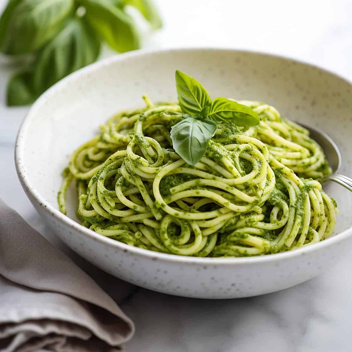 Pasta In Green Sauce