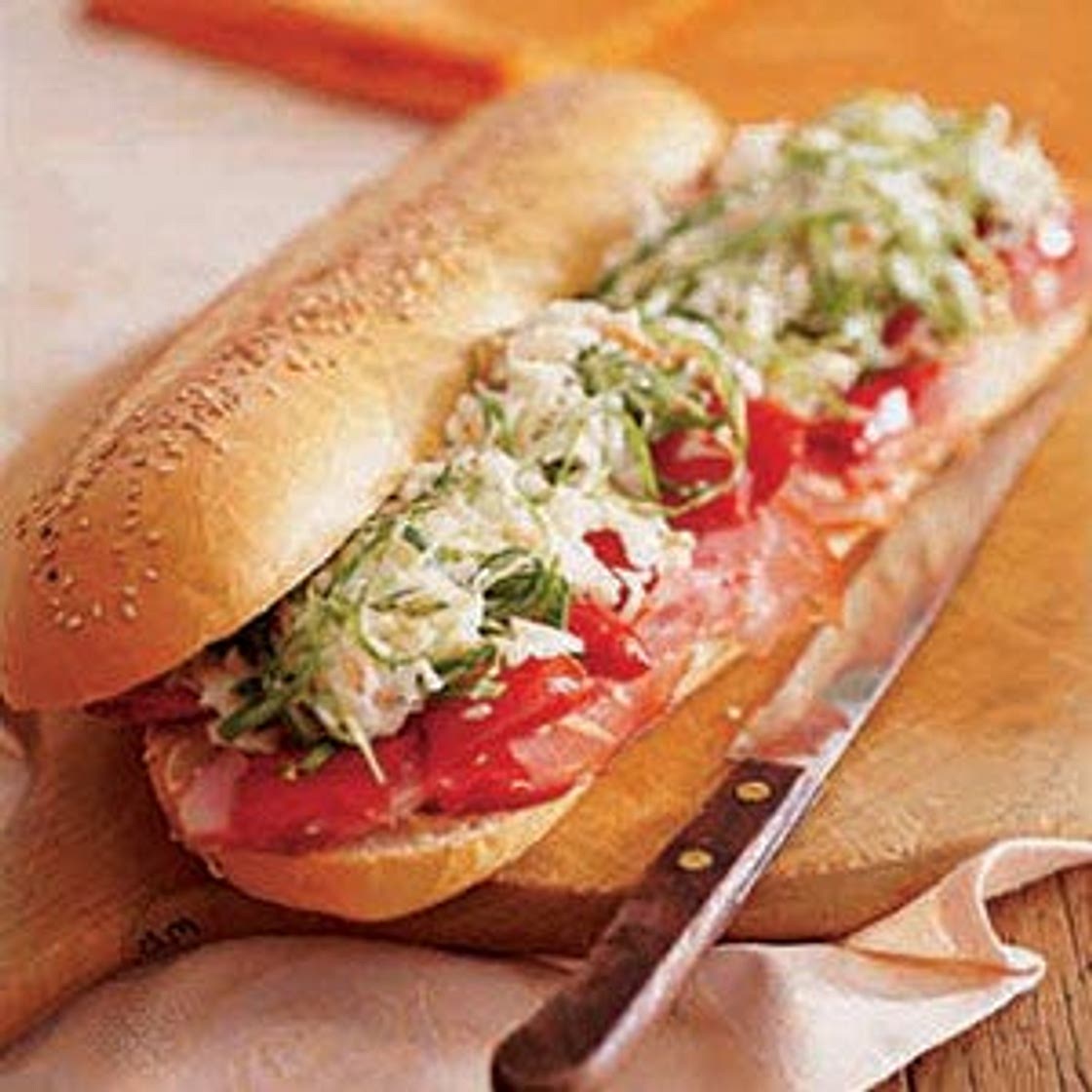 Ham and Coleslaw Hero