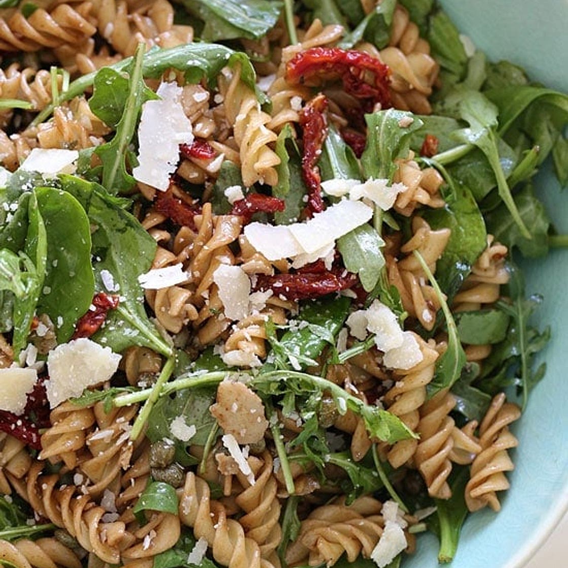 Summer Pasta Salad with Baby Greens