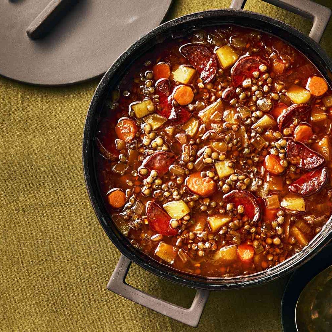 Lentil Stew with Potatoes and Chorizo